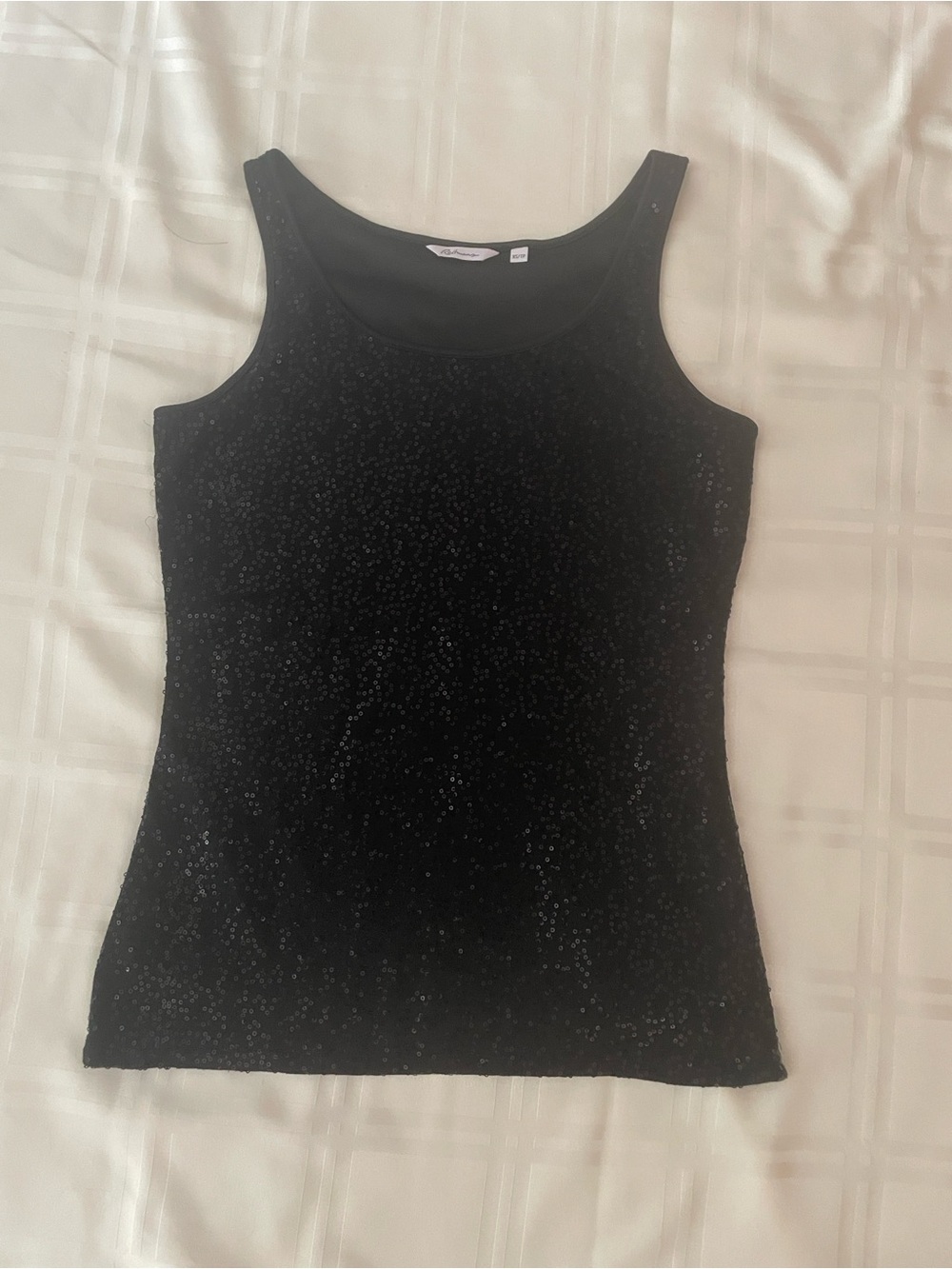 Reitmans Black Sequin Tank Top - Women's Sleeveless size xs